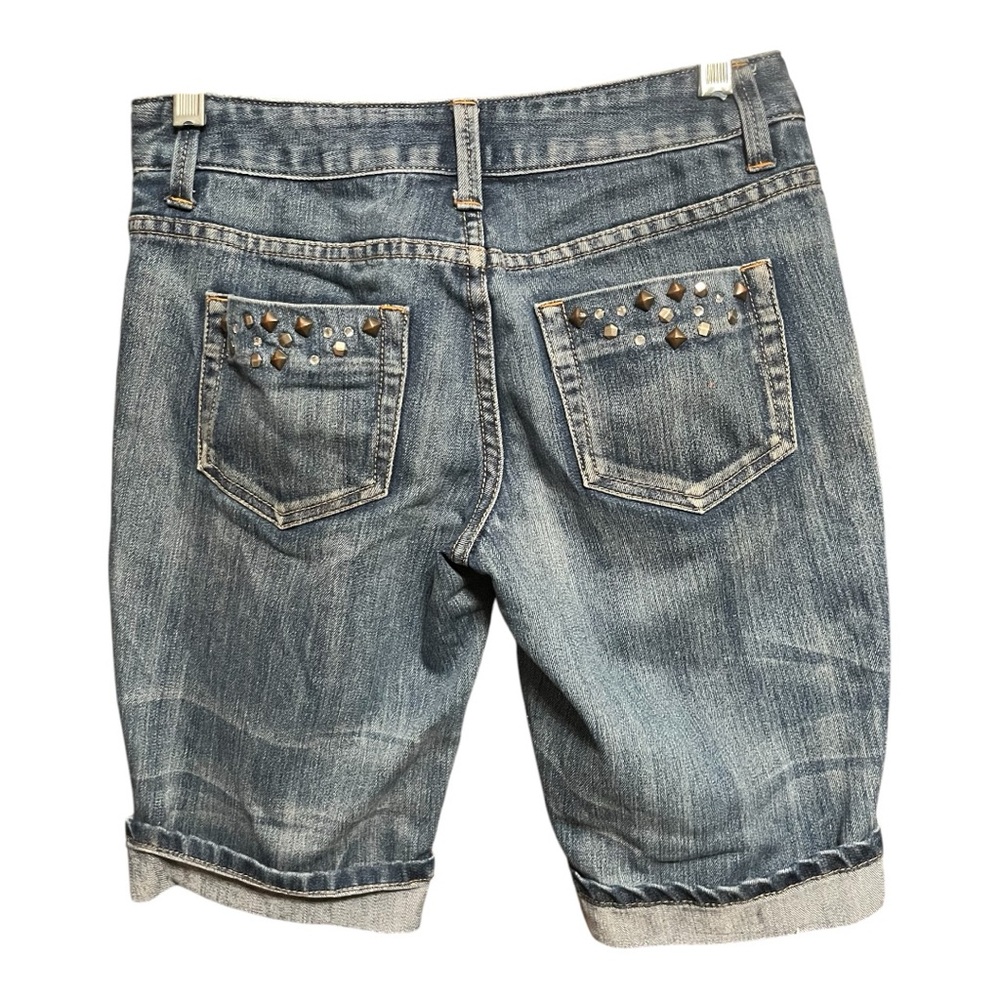 Inc Studded Denim Shorts 2 - Picture 3 of 9